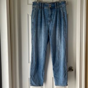 Anthropologie/Pilcro Denim HiRise, Pleated, Wide-leg Jeans Size 28.  EUC.